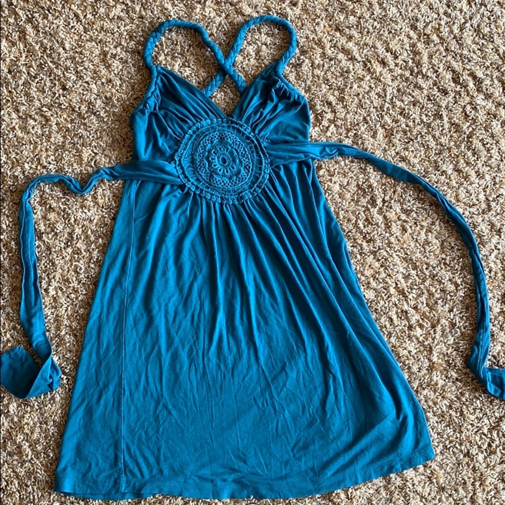 Teal Boho Dress